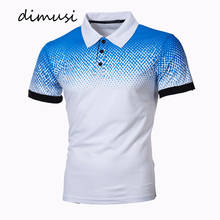 DIMUSI Summer Men's Polos Shirts Casual Men Slim Fit Short Sleeve Polos Shirts Male Gradient Color Tops Tees Brand Clothing 5XL 2024 - buy cheap