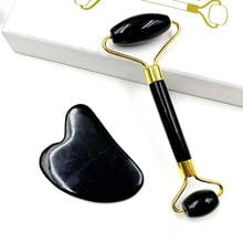 Jade Face Roller Gua Sha Tool Set For Skin Eyes Lift Reduce Wrinkles Anti Aging Ice Roller Face Face Massager Facial Massager 2024 - buy cheap