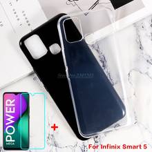 Soft Black TPU Case For Infinix Smart 5 India Transparent Phone Case Shell Back Cover For Infinix Smart 5 Global Tempered Glass 2024 - buy cheap