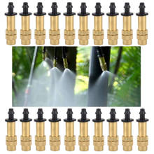 20pcs Brass Misting Sprinkler Adjustable Nozzle For Garden Watering Micro Drip Irrigation Fittings 2024 - buy cheap