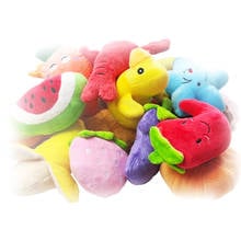 1pc Cat dog Pets toy Plush Sounding Puppy Dog Toy chew Fruit Vegetable Chicken Drum Bone Squeak Toy Red Pepper Eggplant Radish 2024 - buy cheap