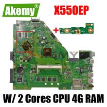 New MB W/ 2 Cores CPU 4G RAM  For Asus R510C Y581C X550C X550CL X550CC X552C A552C laptop motherboard tested 100% work  2024 - buy cheap