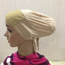 C003 Last big sale glitters tie back hijab underscarf muslim headband inner hats islamic scarf inner hats bonnet 2024 - buy cheap