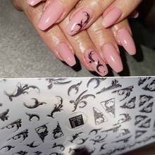 Стикеры 3D на ногти Nail Art Ретро цветок маникюрный Водные Переводные картинки дизайн ногтей украшения наклейки клей переводные наклейки 2024 - купить недорого