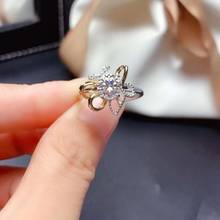 Moissanite Butterfly Shape Ring VVS Clean S925 Sterling Silver Fashion Fine Wedding Jewelry Women Free Shipping MeiBaPJ FS 2024 - buy cheap