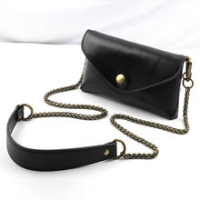 116cm Replacement Shoulder Bag Strap Black Brwon PU Leather Handle Bronze Metal Chains For Purse Handles Handbag Accessories #E 2024 - buy cheap