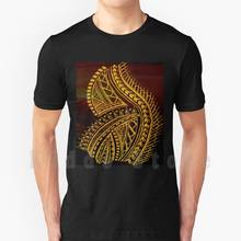 Sunset Polynesian Tribal T Shirt Print For Men Cotton New Cool Tee Samoan Tribal Polynesian Family Reunion Party Island 2024 - buy cheap