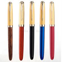 Jinhao 85 Golden Cap And Natural Wood Barrel Extra Fine Nib 0.38mm Fountain Pen Office School Wholesale Writing Accessories 2024 - buy cheap
