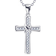 Silver Color Cross Pendant Necklace Jesus Christ Christian Religion Symbol Sign Pendant for Men Women Colar 2024 - buy cheap