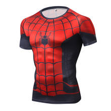 Футболка мужская компрессионная с рукавом реглан, высокоэластичная рубашка с 3D принтом, облегающий Повседневный Топ для фитнеса, костюм для косплея 2024 - купить недорого