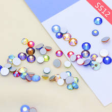 144/1440p ss12 Color AB Round crystal glass glittler Gem Flatback Non hotfix rhinestone Nail Art Decoration jewelry making beads 2024 - buy cheap