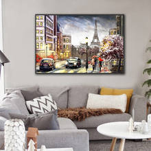 Paris landscape canvas painting posters wall art prints bedroom decoration pictures abstract printing art no frame 2024 - buy cheap