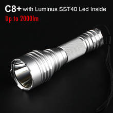 Torch Flashlight Convoy C8 Plus with Luminus SST40 Linterna Led 18650 Flash Light Camping Fishing Portable Latarka Silver Lamp 2024 - buy cheap