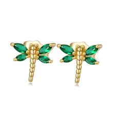 Love & Annie Green Blue White CZ Butterfly Shape Earrings for Women Cute Stud Earring Girls Love Gift Small Earrings Jewelry 2024 - buy cheap