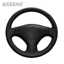 Car Steering Wheel Cover For Peugeot 207 Citroen Peugeot 206 2007-2009 Citroen C2 Black Hand-stitched Soft Artificial Leather 2024 - buy cheap