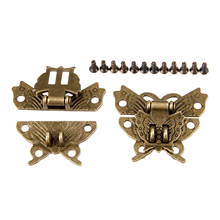 2pcs Antique Butterfly Bronze Box Latch Clasp 39*45mm Cabinet Buckle Case Locks Hardware 2024 - buy cheap