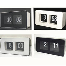Moderno à moda automático flip clock simples relógios de mesa presente natal quarto 2024 - compre barato