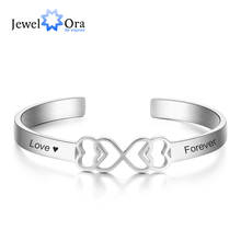 Customized Cuff Bracelets & Bangles with Heart Stainless Steel Personalized Engraved Name Bangle for Women (JewelOra BA102651) 2024 - buy cheap