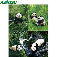 AZQSD 5D Алмазная мозаика панда набор крестиков полный квадрат дрель украшение дома алмазная живопись животное рукоделие подарок 2024 - купить недорого