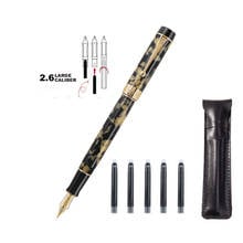 Jinhao-pluma estilográfica de resina centenaria, accesorio EF/F 18KGP M/punta doblada, 100/0,5mm, con convertidor, Clip dorado, regalo para oficina y negocios, 1,0 2024 - compra barato