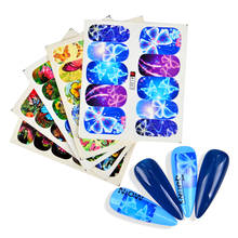 1 Лист наклейки на воду для ногтей DIY бабочки Слайдеры для дизайна ногтей бумажные украшения цветок насекомое Стиль Маникюр моделирование наклейки инструмент 2024 - купить недорого