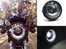 Motorcycle Cafe Racer Bobber 6.5 Inch Led Headlight Spiral White Side 2024 - buy cheap