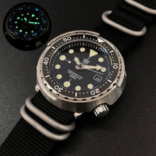 Мужские часы для дайвинга tuna, Мужские автоматические часы STEELDIVE, водонепроницаемые механические наручные часы 30 атм, Швейцария C3, светящиеся 2024 - купить недорого