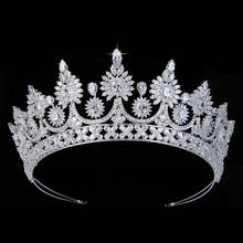 Headpiece e coroa hadiyana encantador lindo zircão feminino festa de casamento acessórios para o cabelo bc5309 accesorios para el cabello 2024 - compre barato