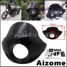 Motorcycle 5.75" Headlight Cowl Cafe Racer Cover For Harley Sportster Dyna XL883 1200 Touring Sport Fairing 35-49mm Front Forks 2024 - buy cheap