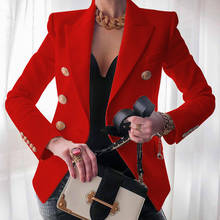 2020 Autumn Winter Women Blazers Double Breasted Blazer Coat Fashion Slim Long Sleeve Elegant Suit Jacket Office Women Blazer 2024 - buy cheap
