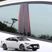 Pegatina embellecedora de pilar para ventana de coche, accesorios externos para Hyundai Sonata DN8 2020 2021, PVC 2024 - compra barato