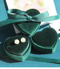 Бархатная Подарочная коробка для ювелирных изделий, Вельветовая коробка в форме сердца для демонстрации ожерелья, Подарочная коробка для колец, Вельветовая коробка для ожерелья, кольца, упаковка для ювелирных изделий 2024 - купить недорого
