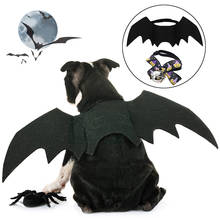 Fantasia preta de vampiro com morcego para animais de estimação, fantasia de halloween com laço para gato, cachorro, vampiro, novo, 2019 2024 - compre barato