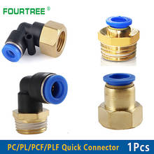 Conector neumático PC/PCF/PL/PLF 4mm-12mm rosca 1/8 "1/4" 3/8 "1/2" tubo de aire hembra accesorios de aire recto 1 Uds 2024 - compra barato