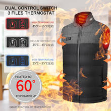 3-speed Adjustable Temperature Self-heating Vest Washable USB Charging Heated Vest Winter Electric Sleeveless Heating Jacket Man 2024 - buy cheap