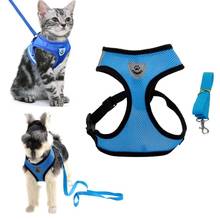 1 Set Breathable Mesh Pet Harness Adjustable Chest Vest Dog Collar Outdoor Pet Chest Back Traction Belt 2024 - buy cheap