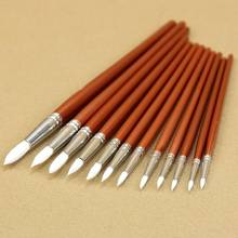 12pc/lot Fine Red Pearl Wooden Paint Acrylic Watercolor Oil Painting Artists Nylon Wool Watercolor Brushes Set of Art Supplies 2024 - buy cheap