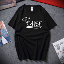 Camiseta chefe de algodão com manga curta, camiseta engraçada, cozinhar, faca de cozinha, epicure, roupas, melhor moda, camiseta masculina 2024 - compre barato