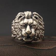 BOCAI New Real S925 sterling silver jewelry handmade vintage Thai silver personality ring men's lion ring 2024 - buy cheap