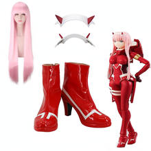 02 Sweetheart In The FRANXX Anime Cosplay Zero Two Cosplay Shoes Console Driving Shoes Women Halloween Party Accessories Wig 2024 - buy cheap