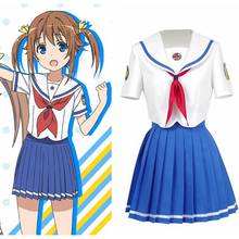 Unisex Anime Cosplay High School Fleet Daily School Uniform seaman sailor Cosplay Costumes Jacket coats Sets 2024 - buy cheap