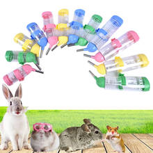 Dispensador de garrafa de água de plástico, hamster com 80/125/250ml, alimentador de pendurar, cachorro da coelho, coelho, cabeça de bebedouro 2024 - compre barato
