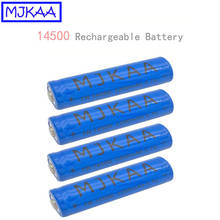 MJKAA 4pcs 14500 3.7V 1200mAh Lithium Rechargeable Battery for LED Flashlight Tip Head Batteries Only 2A 2024 - buy cheap