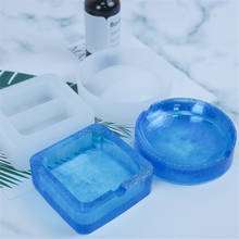 NEW Ashtray DIY Handmade Crystal Silicone Mold Storage box DIY Mirror Crystal Epoxy UV Resin Mould Art Supplies 2024 - buy cheap