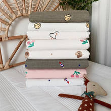 Korean cotton baby mattress kids bedding Crib Cot sheet blanket cherry embroidery children's bed linen newborns baby play mat 2024 - buy cheap