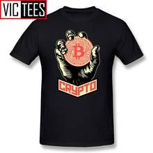 Men's Bitcoin Crypto Cryptocurrency T Shirts 100% Cotton Big Size T-Shirt Men Tees Plus Size 2024 - buy cheap