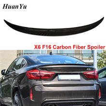 F16 P Style Ducktail Rear Spoiler for BMW X6 Series Carbon Fiber Trunk Duck Tail Lips Wings Gloss 2015 2016 2017 Car Styling 2024 - buy cheap