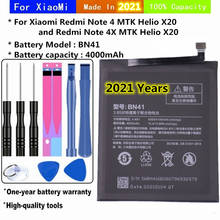 2021 Years BN41 4000 mAh Battery For Xiaomi Redmi Note 4 Hongmi Note 4 / Note 4X MTK Helio X20 Phone Replacement Batteries Tools 2024 - buy cheap