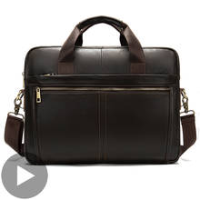 Сумка-портфель из натуральной кожи для ноутбука, мужская сумка-мессенджер t A4, мужская сумка через плечо, Bolso Travel, мужской деловой хит 2024 - купить недорого