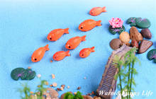 Miniestatua de jardín en miniatura para el hogar, estatua pequeña de Hada de pescado, adorno de jardín, decoración en miniatura para paisajismo, bricolaje 2024 - compra barato